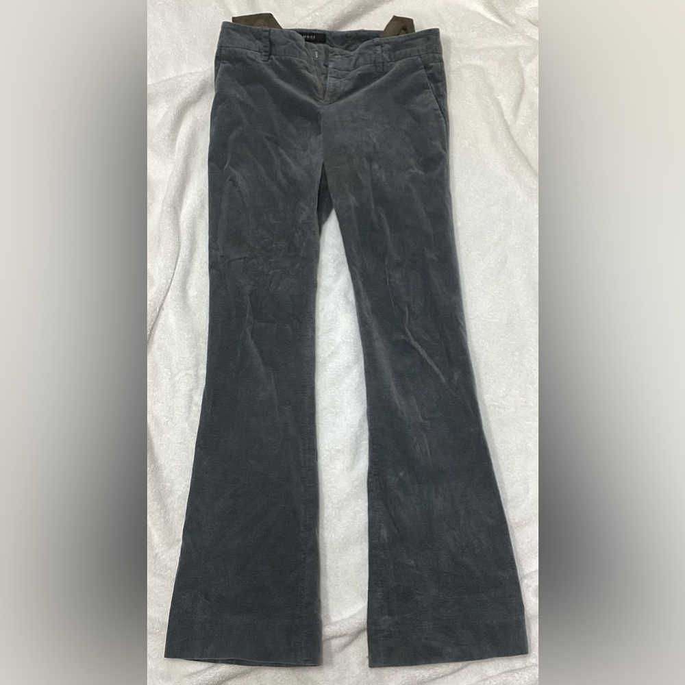 Gucci Gray Flare Pants with Boot Cut Design